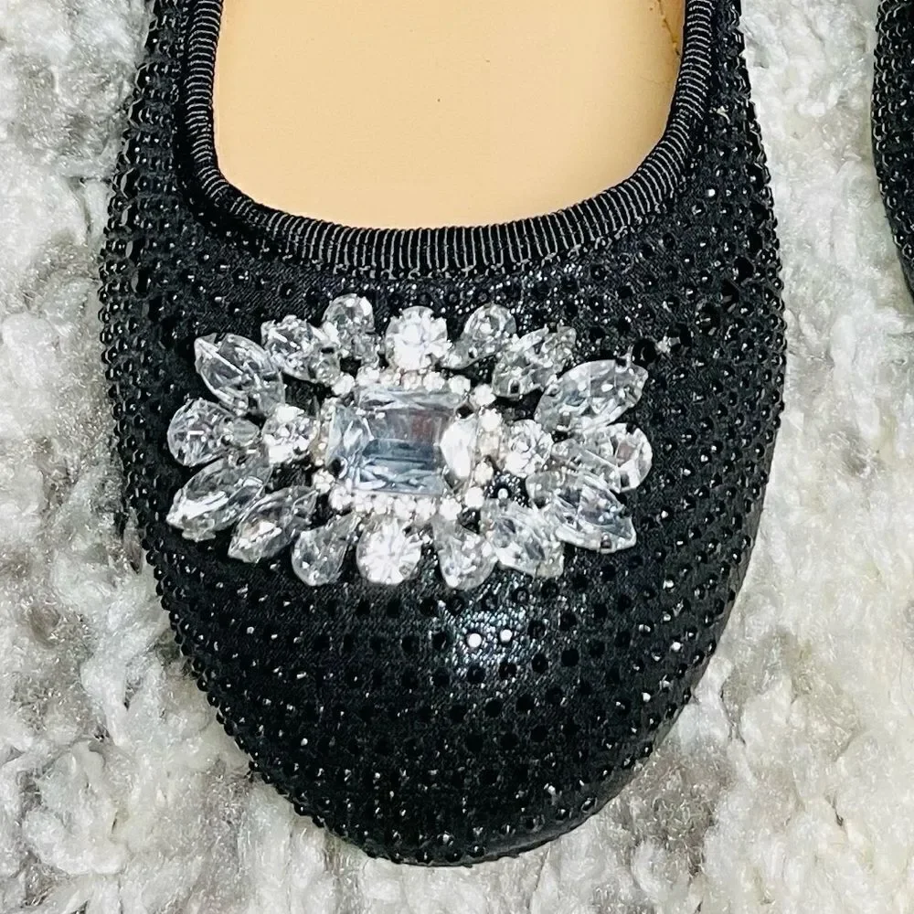 NIB Badgley Mischka Kids Amber Bling Flats